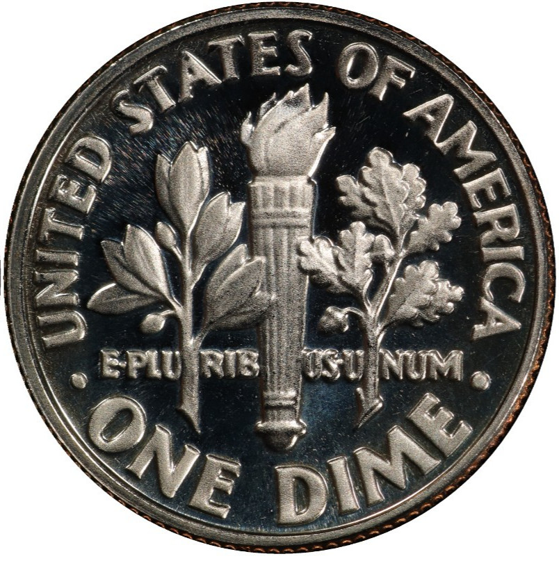 1981-S Type 1 Rounded "S" Proof Roosevelt Dime 10C