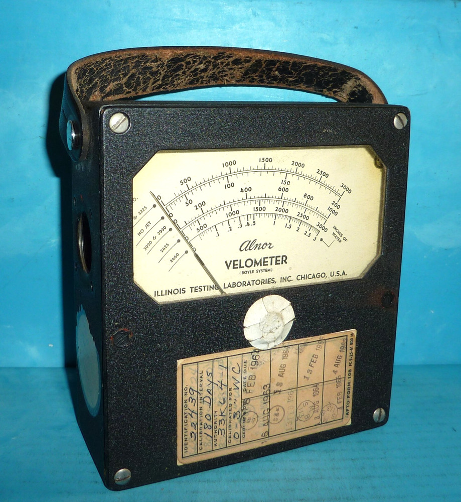 Alnor Type 3002-2F Velometer Good Condition
