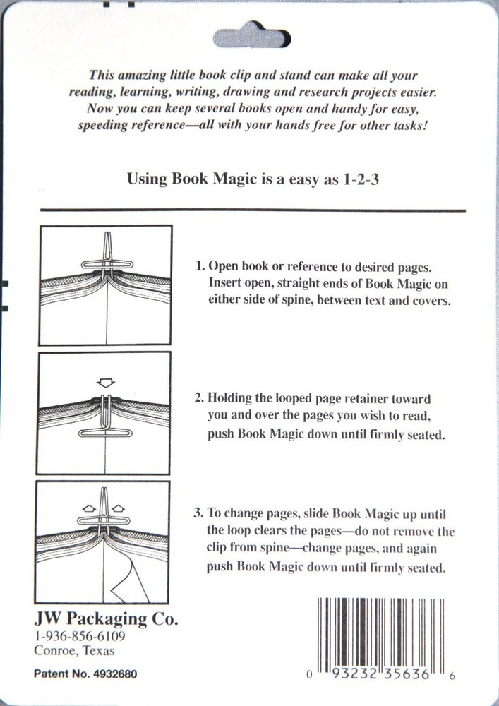 Book Magic Book stand and clip, Black (BookMagic)