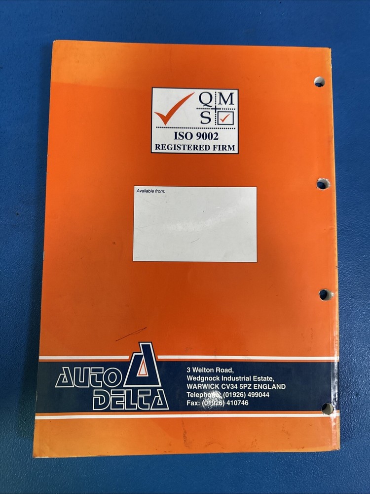 AUTODELTA TRANSMISSION COMPONENTS CATALOGUE 2000 SAME DAY DISPATCH