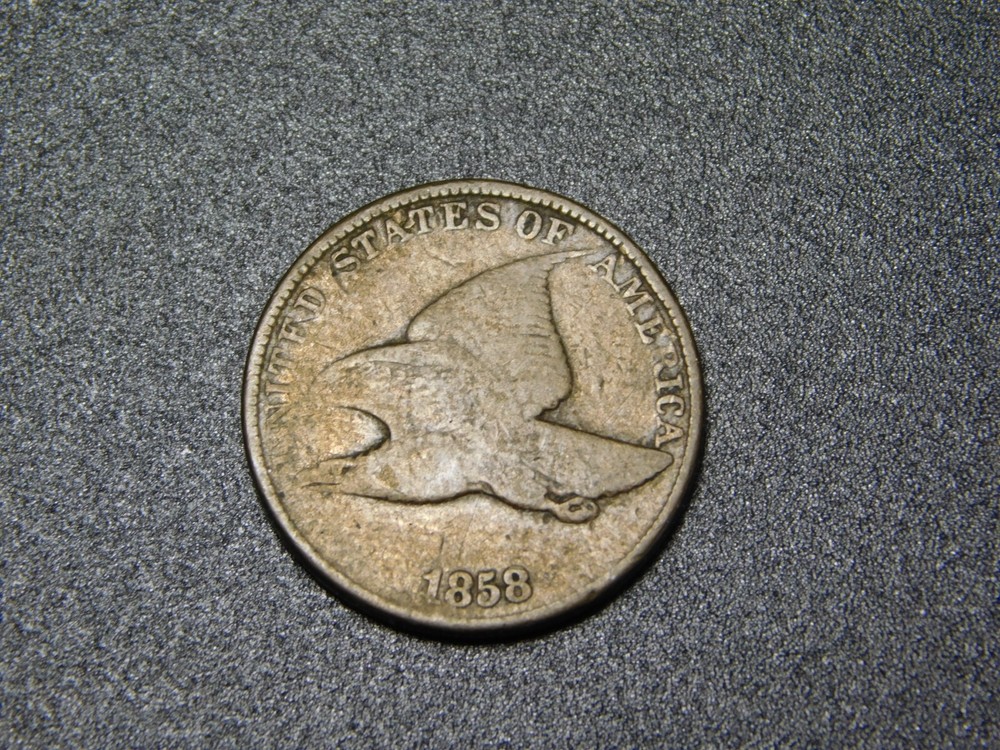 OLD US COIN 1858 FLYING EAGLE PENNY CENT