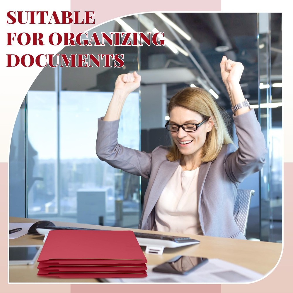 24 Pack Large Classification Folders, 1 Divider Pressboard File Folder with F...