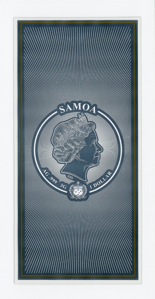 2024 Samoa $1 Game of Thrones 3 Grams .999 Silver Note