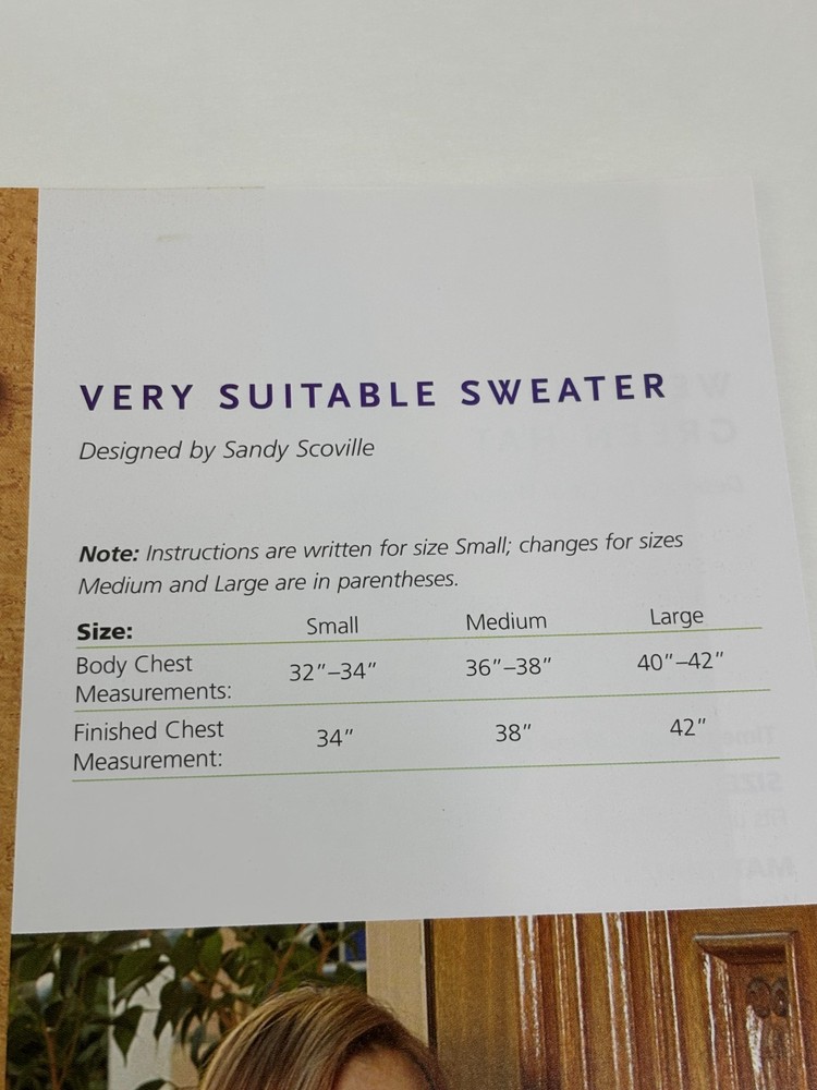 Very Suitable Sweater 19 hour Project Knitting Pattern Pages From Book