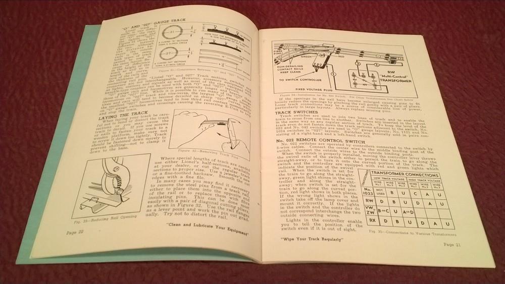 LIONEL POST WAR 1949 OPERATING INSTRUCTIONS BOOKLET