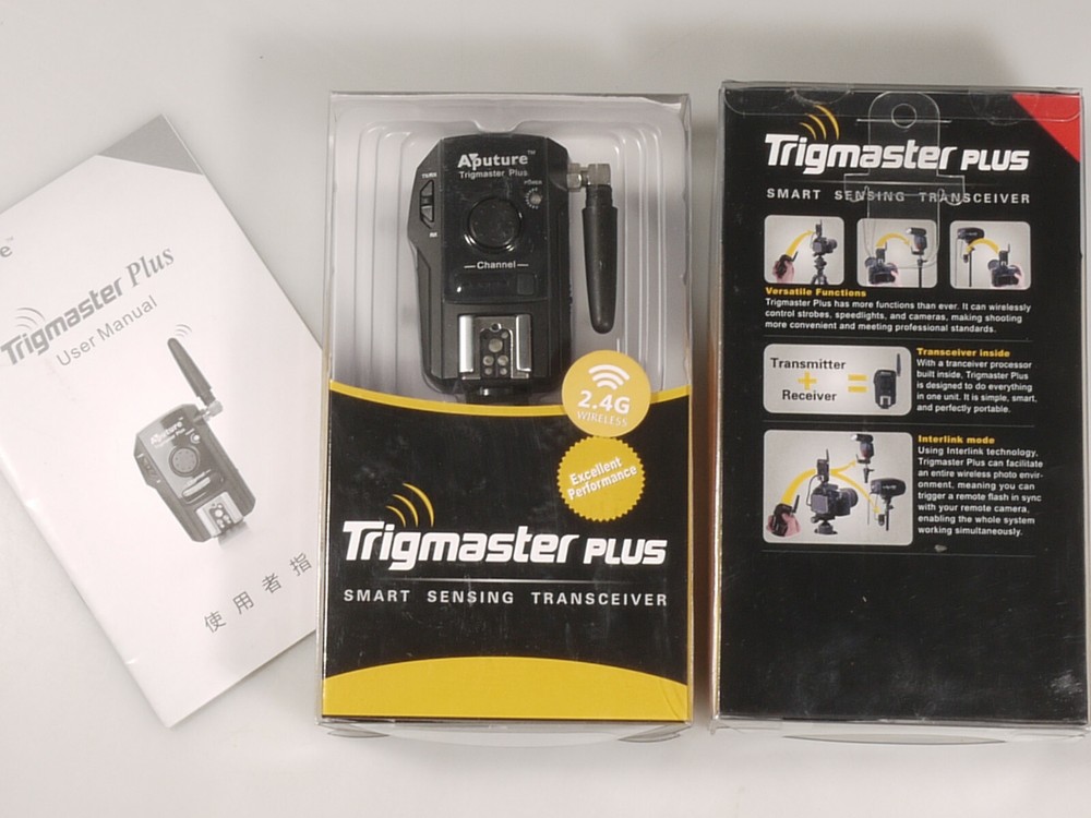 PRL) APUTURE TRIGMASTER PLUS TRANSCEIVER TX/RX CAMERA FLASH SHUTTER WIRELESS 2.4