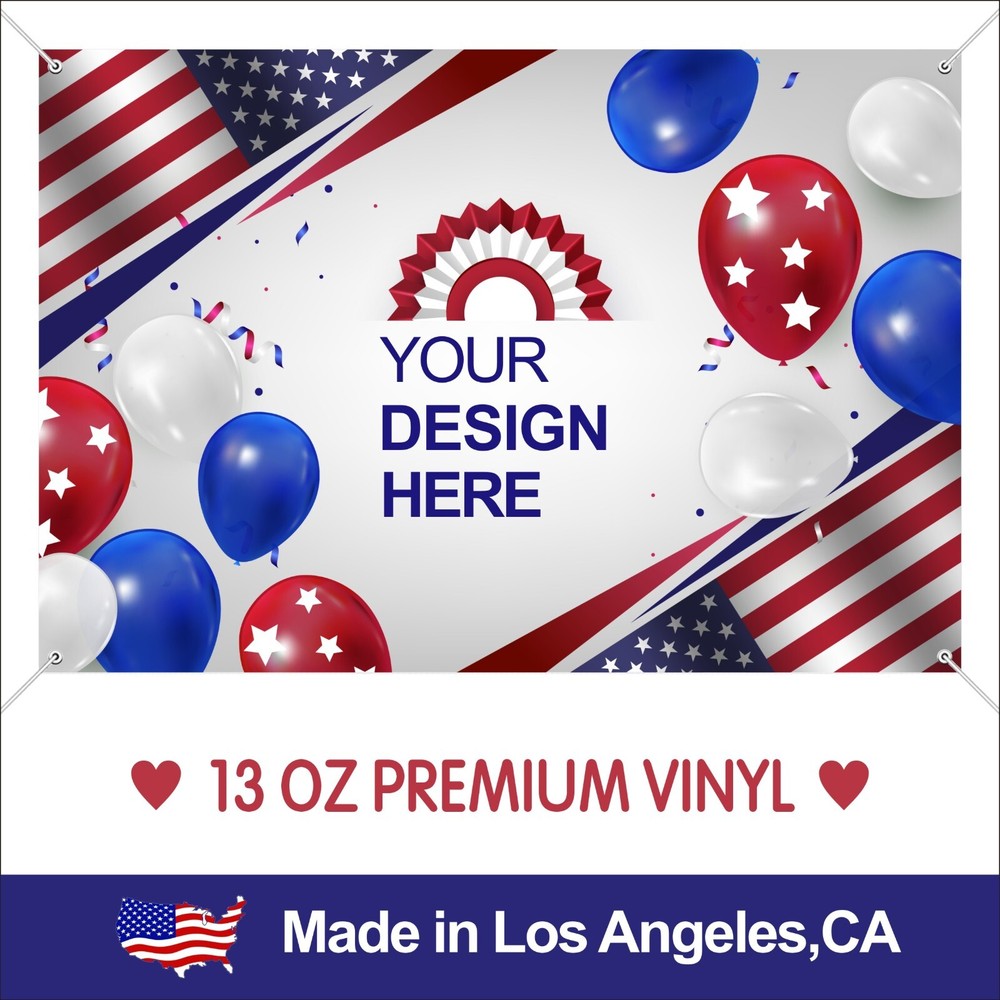 2' x 5' Custom 13oz Vinyl Banner , Full Color Personalized Design
