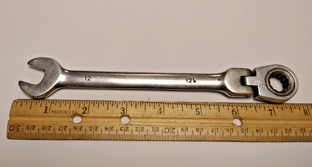 Ratcheting Flexhead Combination Wrench 12 Point 12mm Unbranded