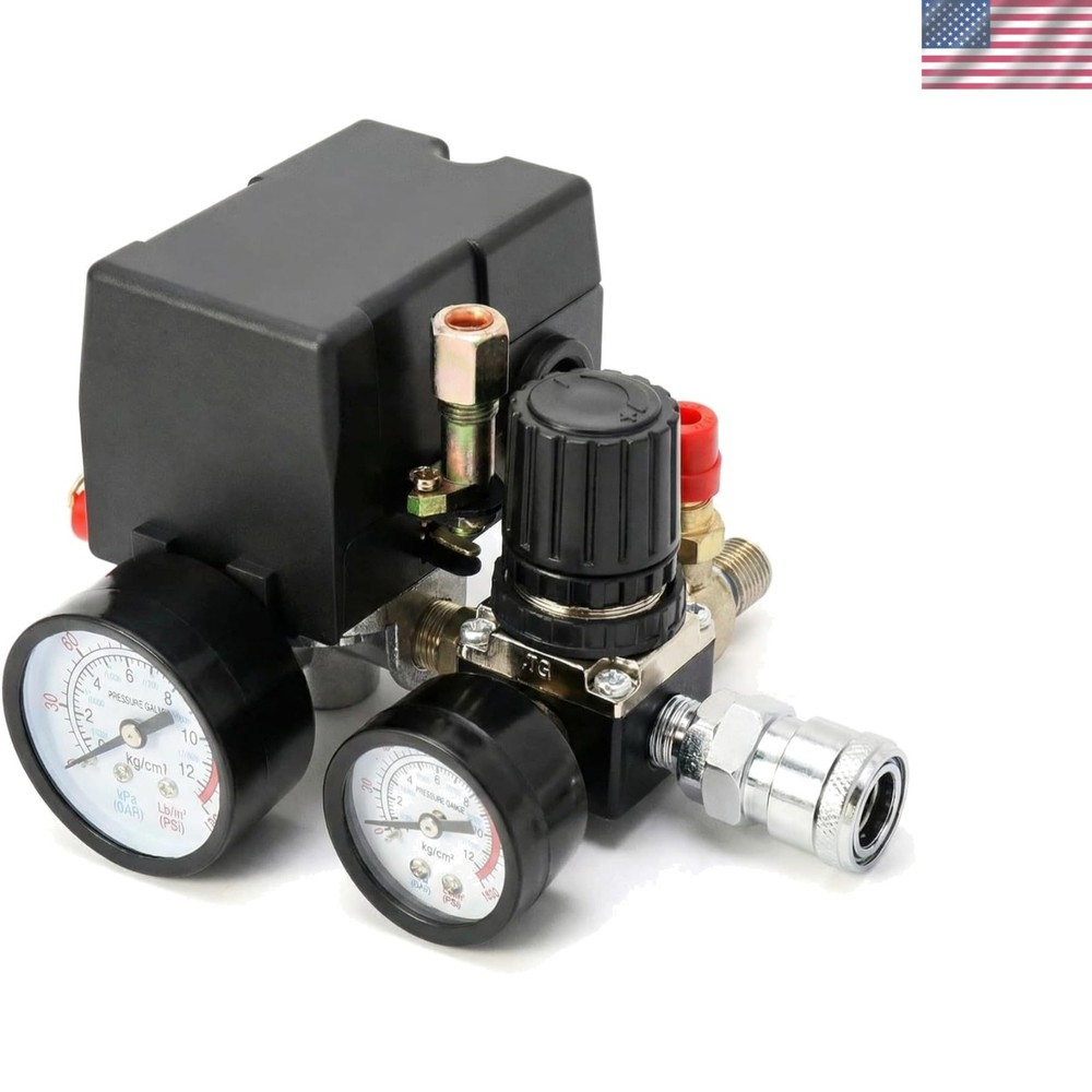 Versatile Air Compressor Pressure Control Switch - 90-120 PSI Adjustable Range