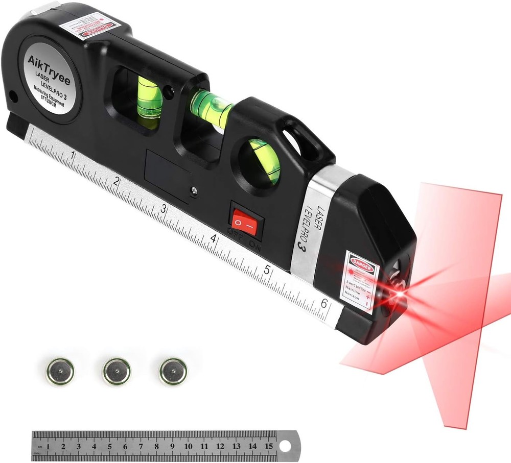 Laser Level Line Tool, Multipurpose Kit Standard Cross Red