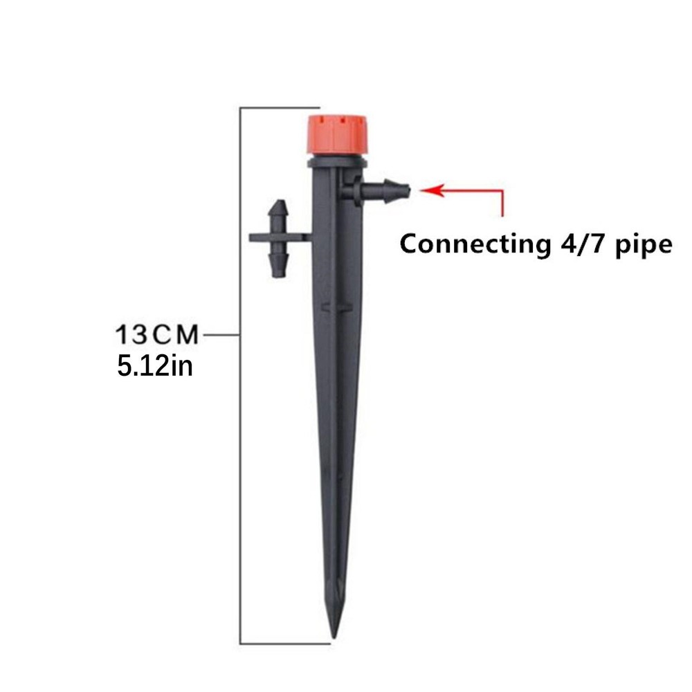 50Pack Adjustable Water Flow Irrigation Dripper Nozzle Stake Emitter Drip eew