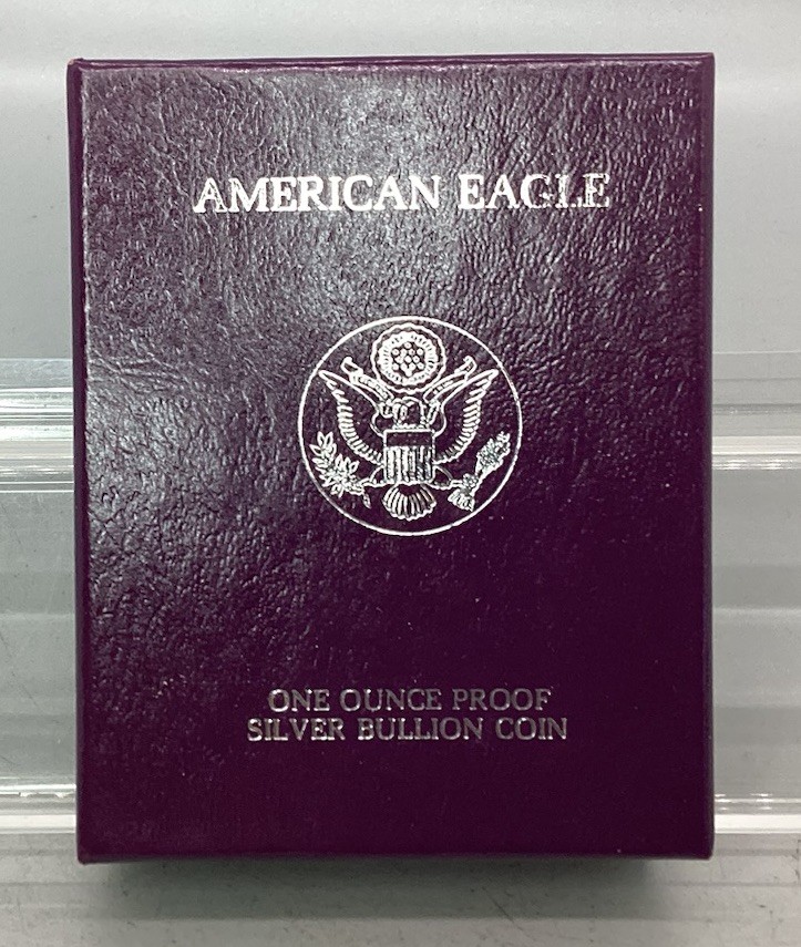 1988 S American Proof Silver Eagle - With Box & CoA
