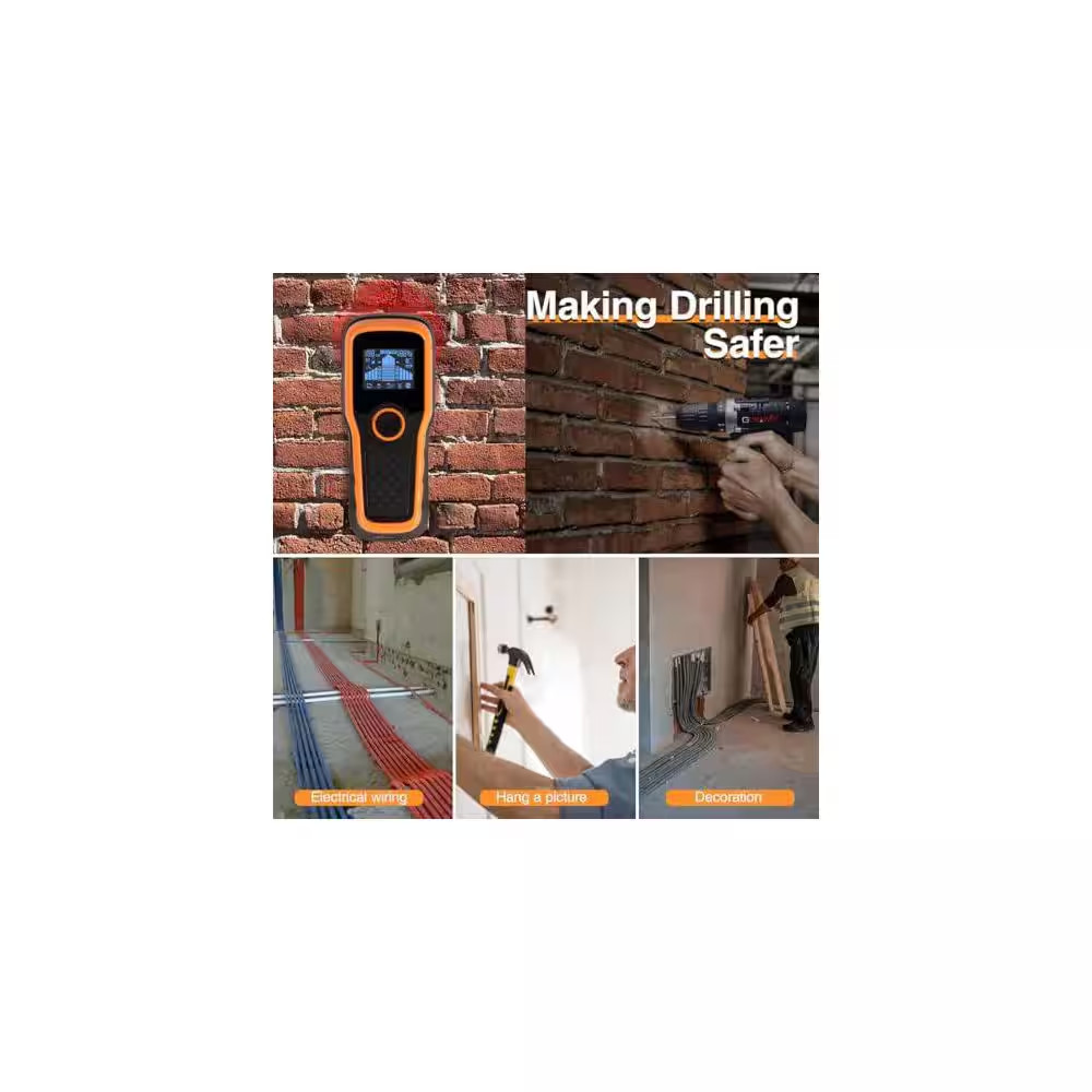 5 in 1 Multifunction Stud Finder Wall Scanner with Upgraded Smart Sensor HD LCD