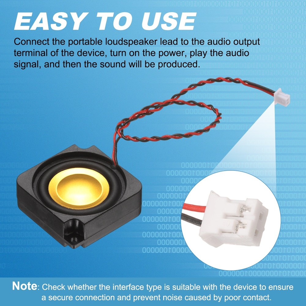 3W 4Ω Mini Speaker, 2PCS Full-Range Portable Micro Loudspeaker, Black Gold