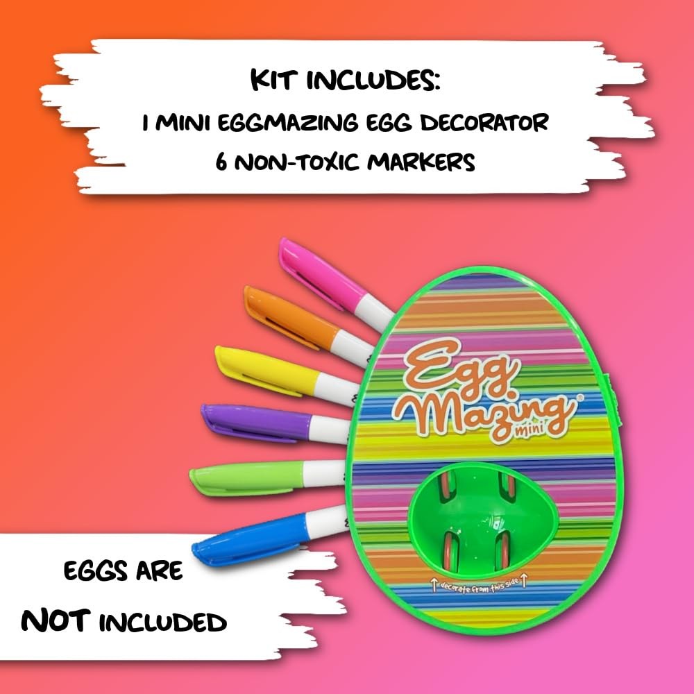 EggMazing Easter Egg Mini Decorator Kit Arts and Crafts Set Includes Egg