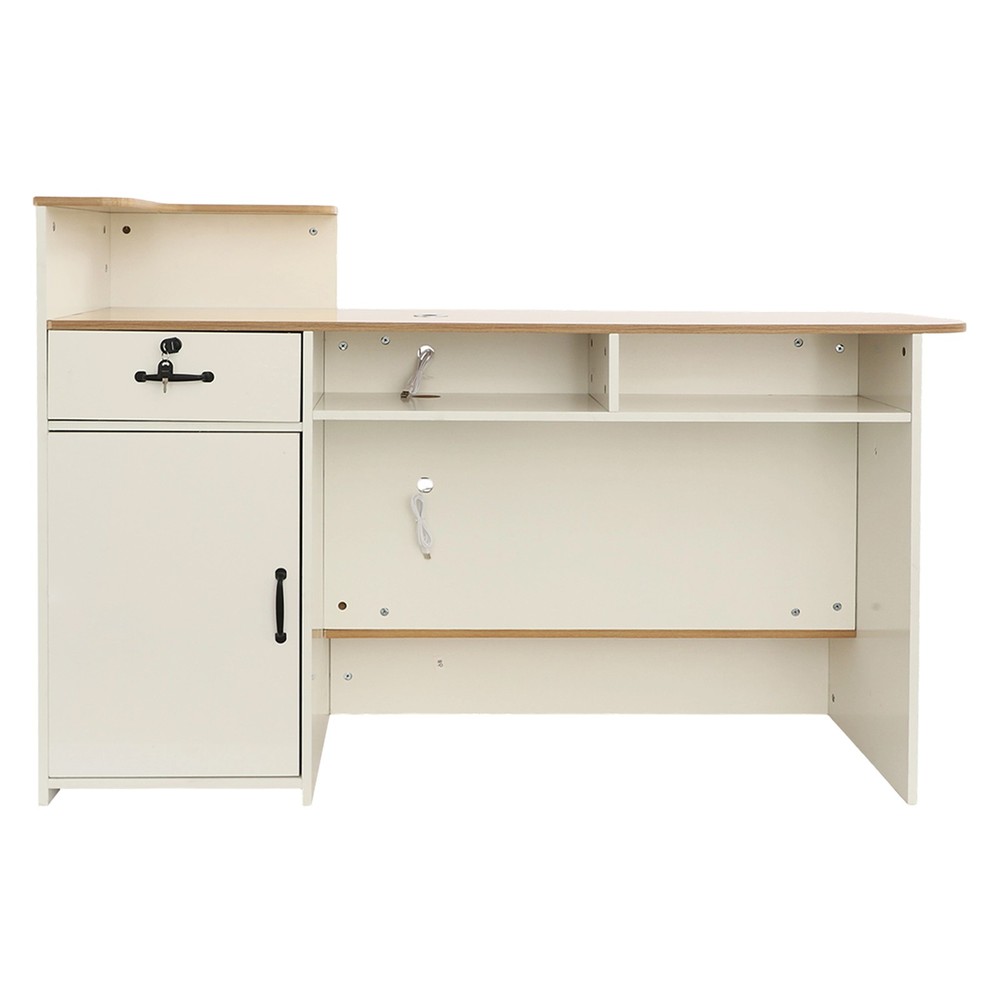 Modern Computer Desk Reception Desk Reception Desk With Drawer Lock Office Desk