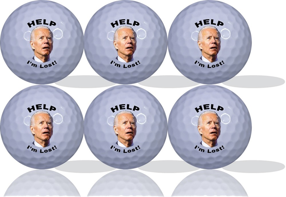 Help I'm Lost! Joe Biden Golf Balls 6 Pack - Great Gift Idea