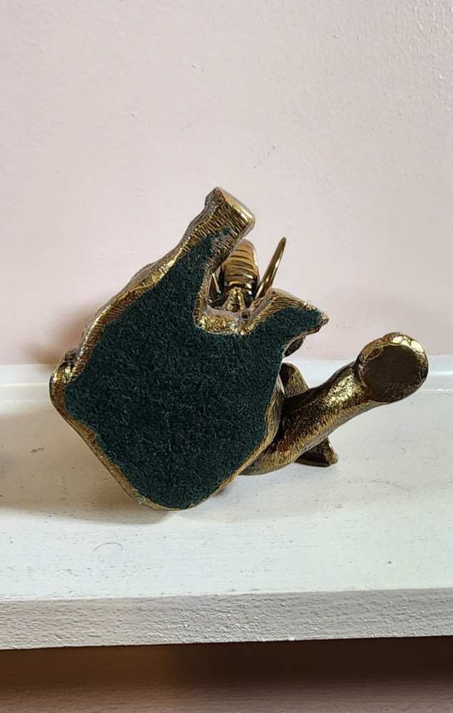 Vintage Elephant Bookends Gold Tone