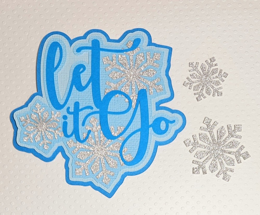 Let It Go Title Set. Scrapbook, Card Making Paper Piecing