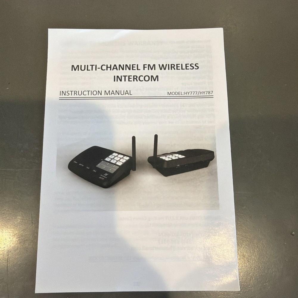 Hosmart HY777-04 Wireless Intercom System 1/2 Mile Range, Multi Channel