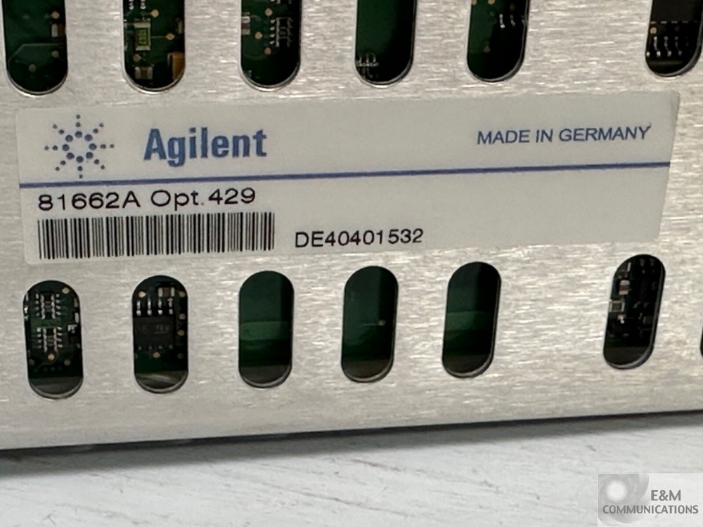 81662A AGILENT OPTICAL DFB LASER SOURCE FOR 8166A MAINFRAME NO PULL/LOCK HANDLE