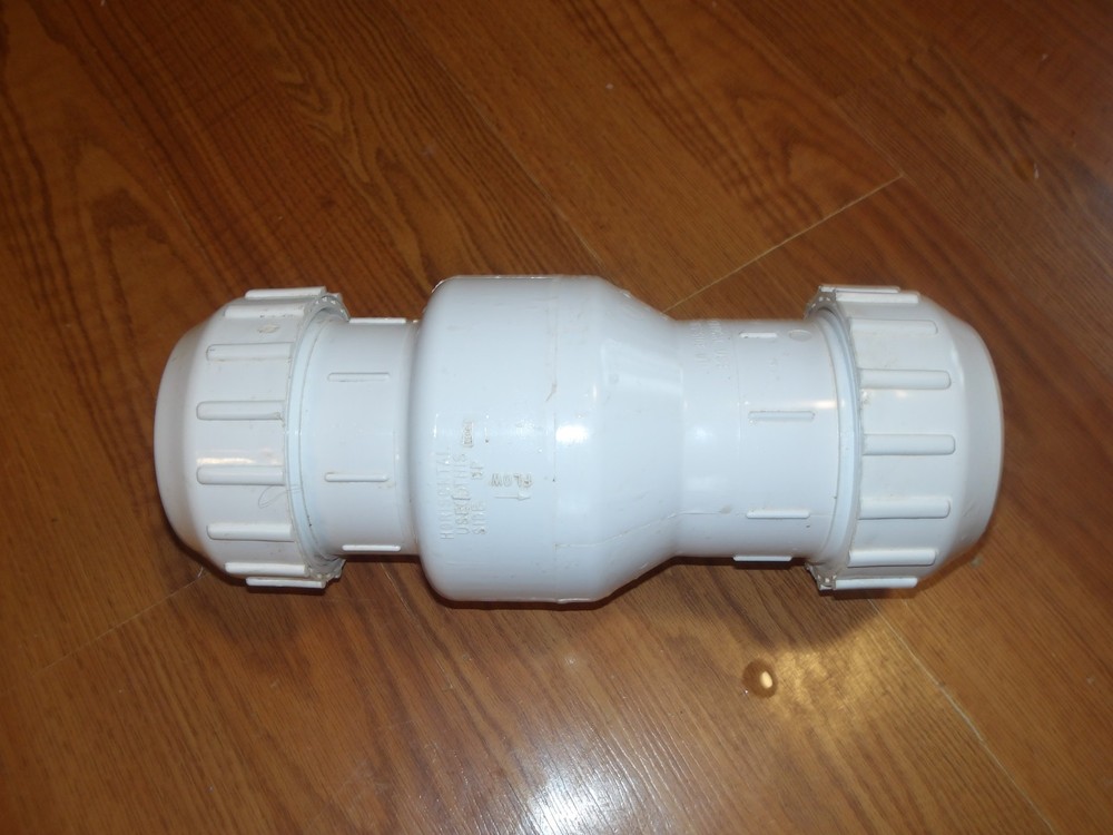 3" PVC Union/Flapper check valve