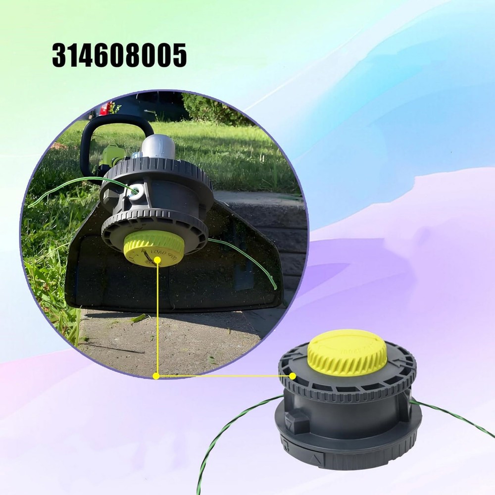 Replacement 314608005 String Trimmer Head For Ryobi Straight Shaft Attachment