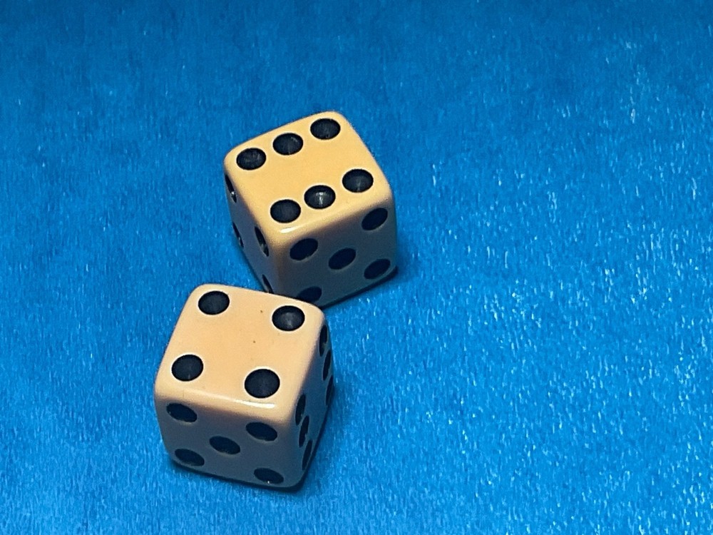 SMALLER PAIR BAKELITE DICE—-——--P-1