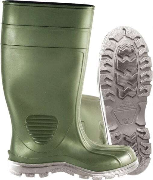PRO-SAFE Unisex Size 11 Medium Width Steel Work Boot Green, PVC Blend Upper, ...