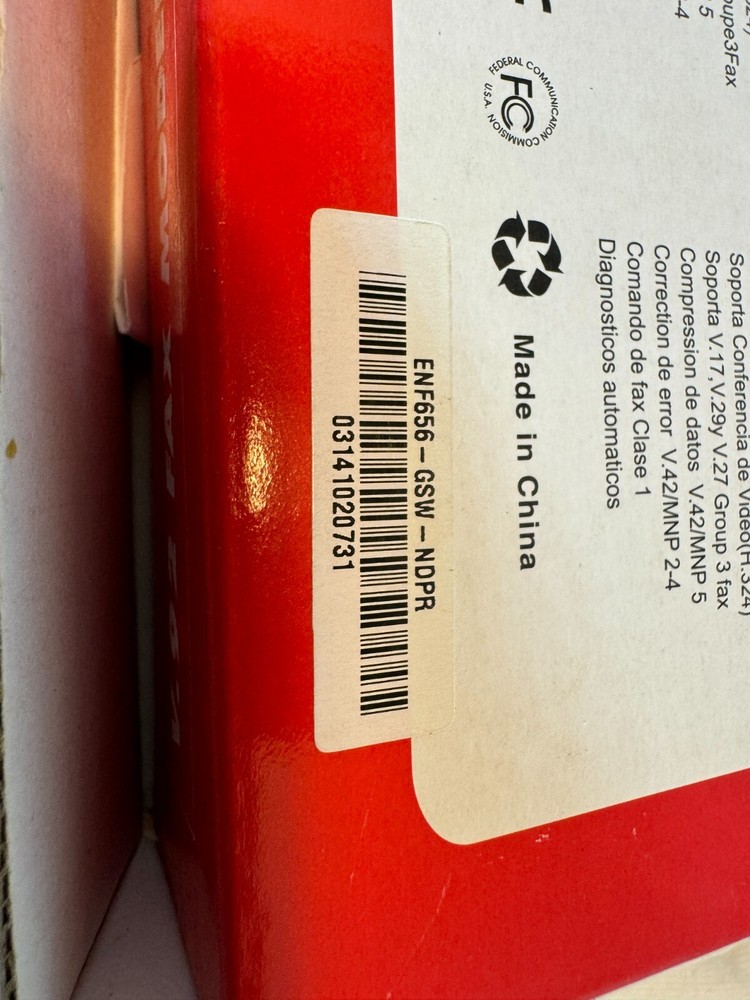 Data/Fax Modem 56k V.92 PCI Modem - Open Box New