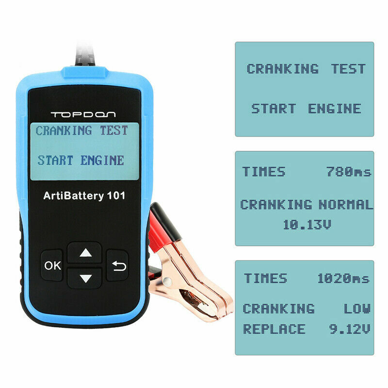 2025 TOPDON AB101 Battery Tester 12V Load Charging System Analyzer 100-2000CCA