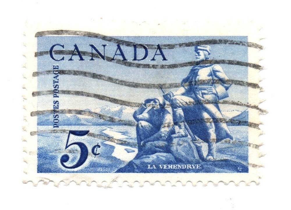 378 Canada 5c La Verendrye Statue, used stamp