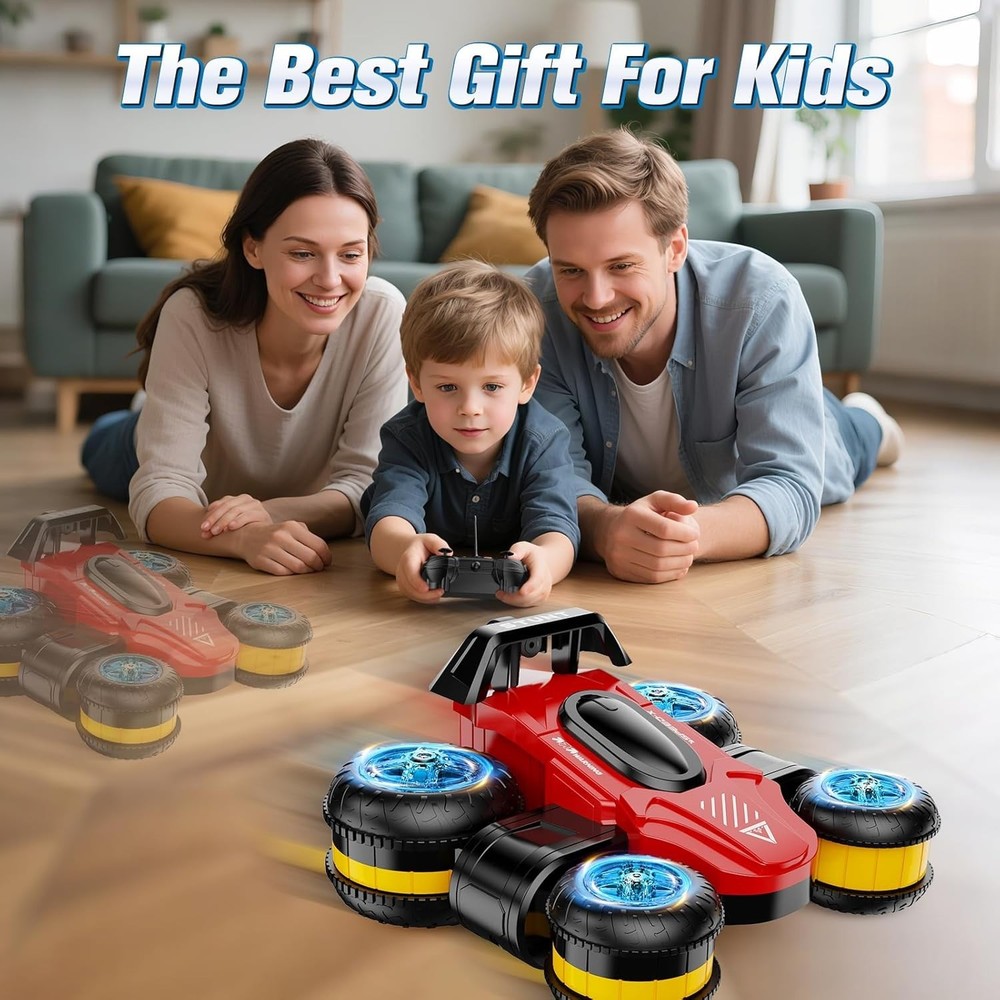 High Speed Drift Remote Control Stunt Deformation Car (Bright Blue)