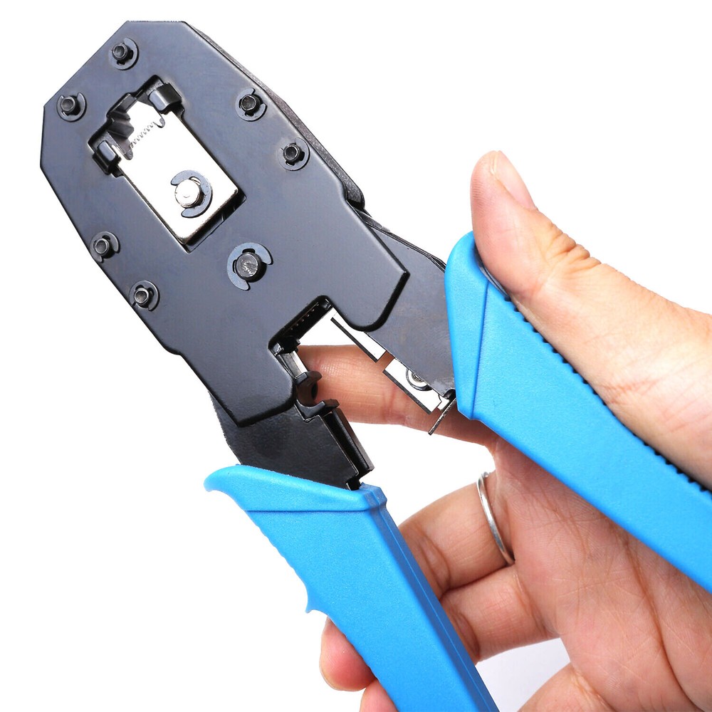 RJ45 Network Tester + 3-in-1 Cable Crimper + Stripper CAT5e/CAT6 Tool Kit