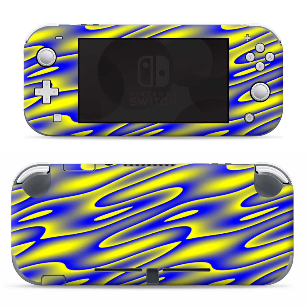 Skins Decals wrap for Nintendo Switch Lite - Neon Blue Yellow trippy