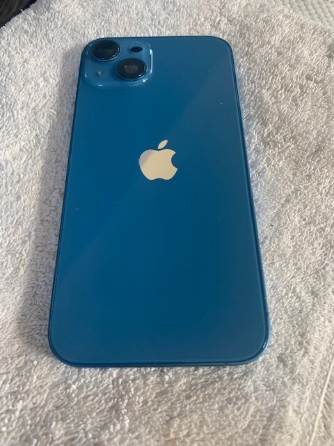 Apple iPhone 13 rear housing back glass chasis blue ( B )