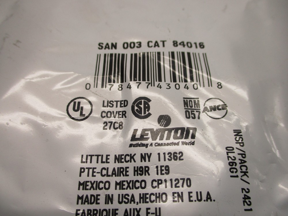 LEVITON 84016 RECEPTACLE NSMP