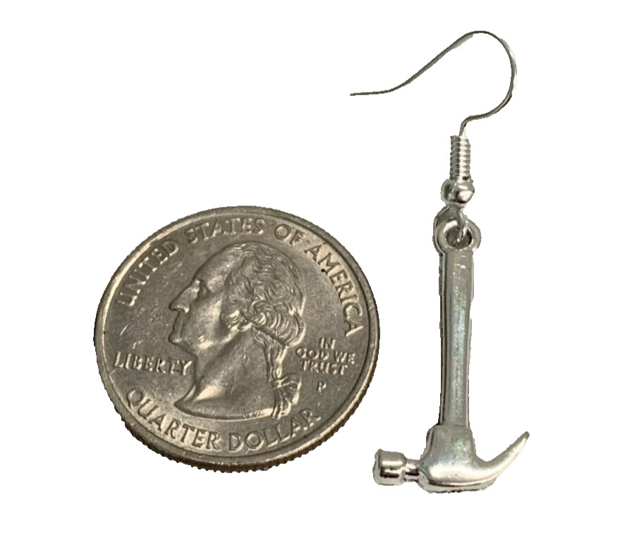 Hammer Earring, Tool Earrings, Gift Idea, Carpenter Earrings, Tools