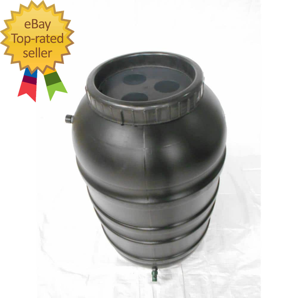 55 Gal. Black Rain Barrel