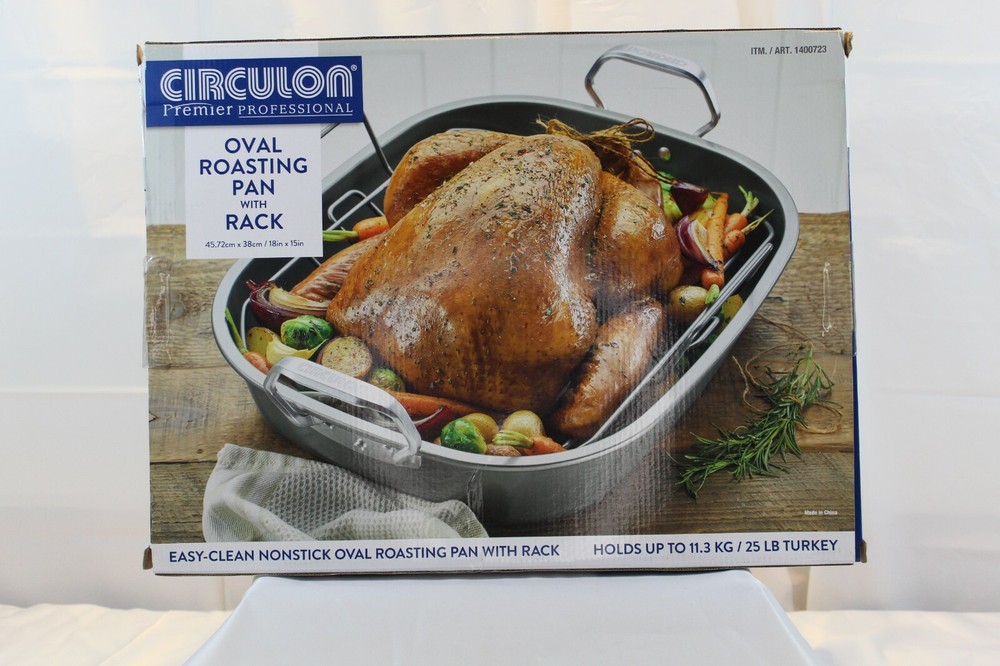 Circulon Premier Professional Oval Roasting Pan with Rack