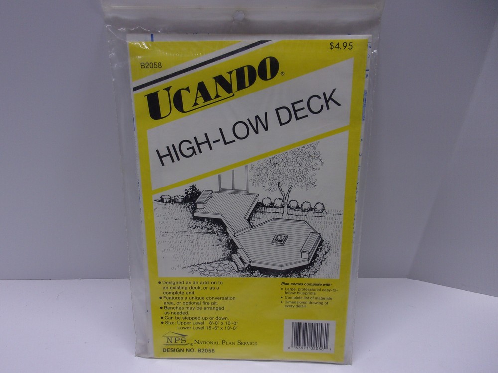 Ucando High-Low Deck Building Plans NPS B2058