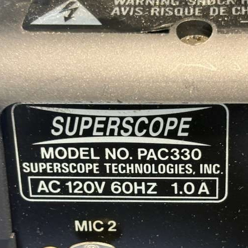 Superscope Technologies Speaker System Model SPK300, PAC330