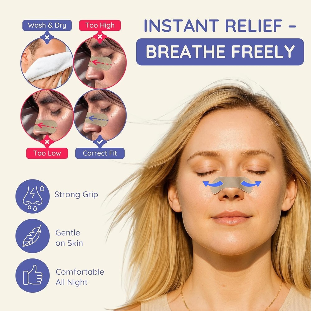 Ultimate Snoring Solution: 40 Nasal Strips with Aromatherapy Stickers for Sleep