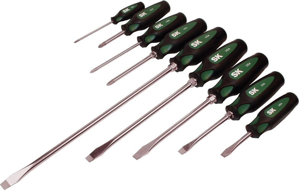SK Tools 9 Piece Cushiongrip Combination Screwdriver Set (86007)