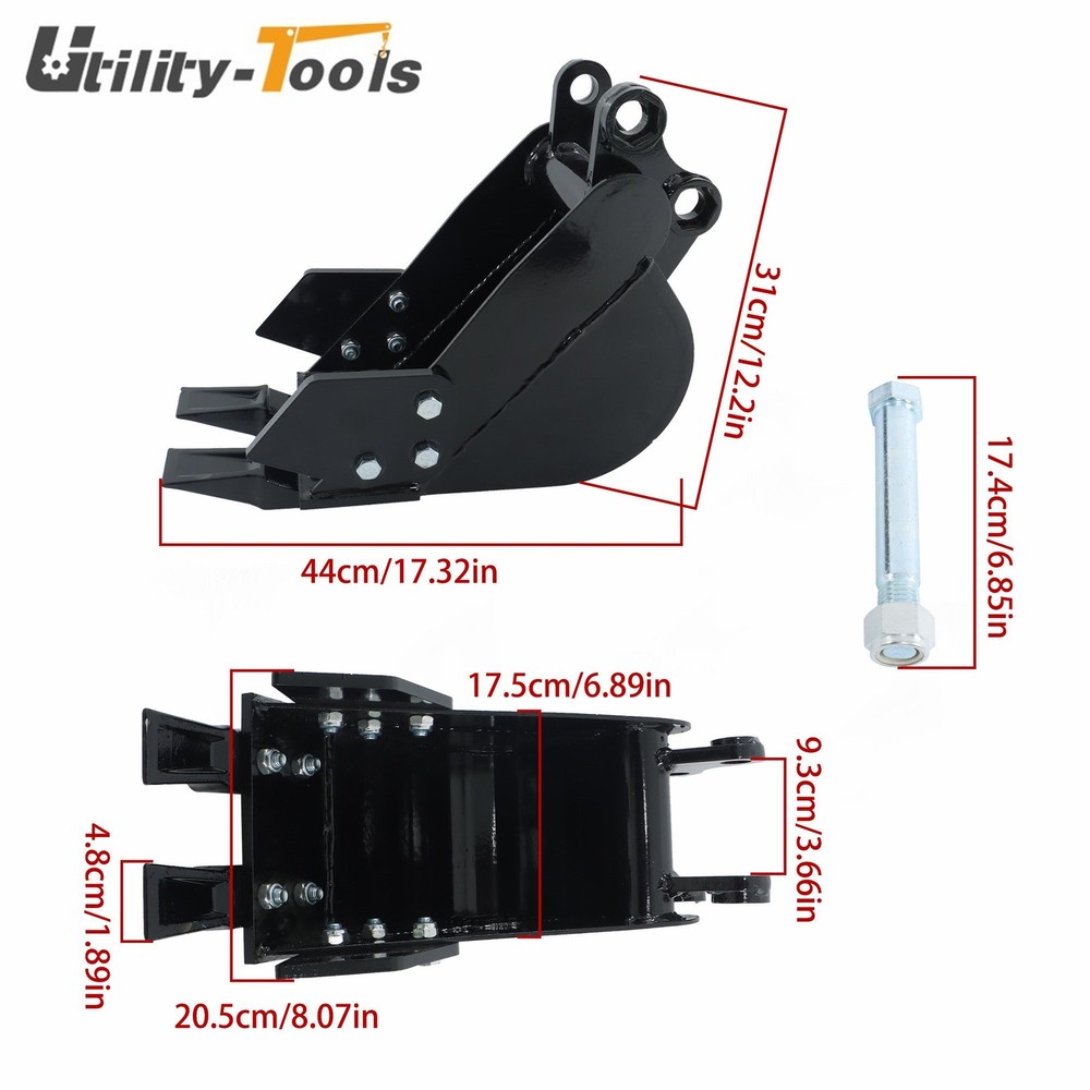 Narrow Bucket Attachment For Mini Excavators Small Digger Accessory 200MM