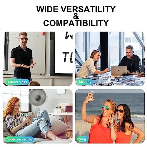 2 Pack Wireless Lavalier Microphone for iPhone, Professional Lapel Lightning