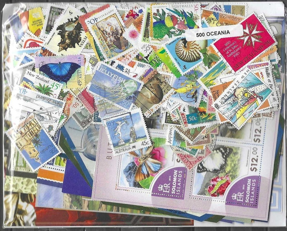 Oceania 500 Different Stamps