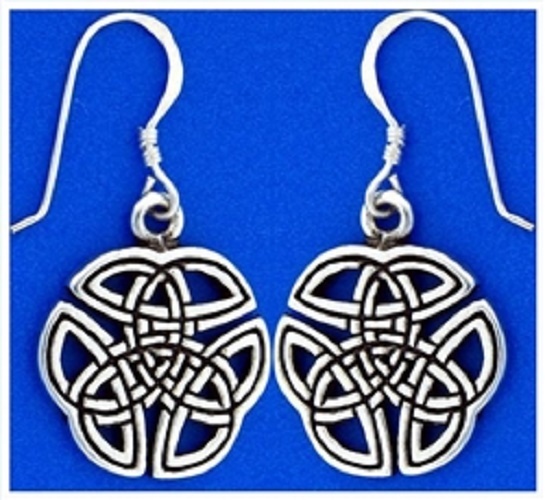 Pewter Celtic Trinity Knot Earrings