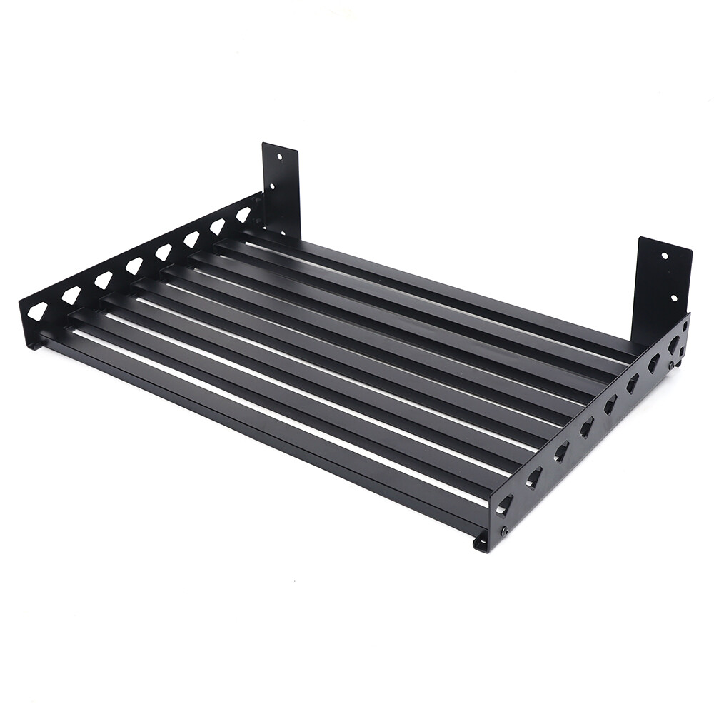 Microwave Oven Bracket Shelf Kitchen Holder Storage Rack Wall Mount with 4 Hooks