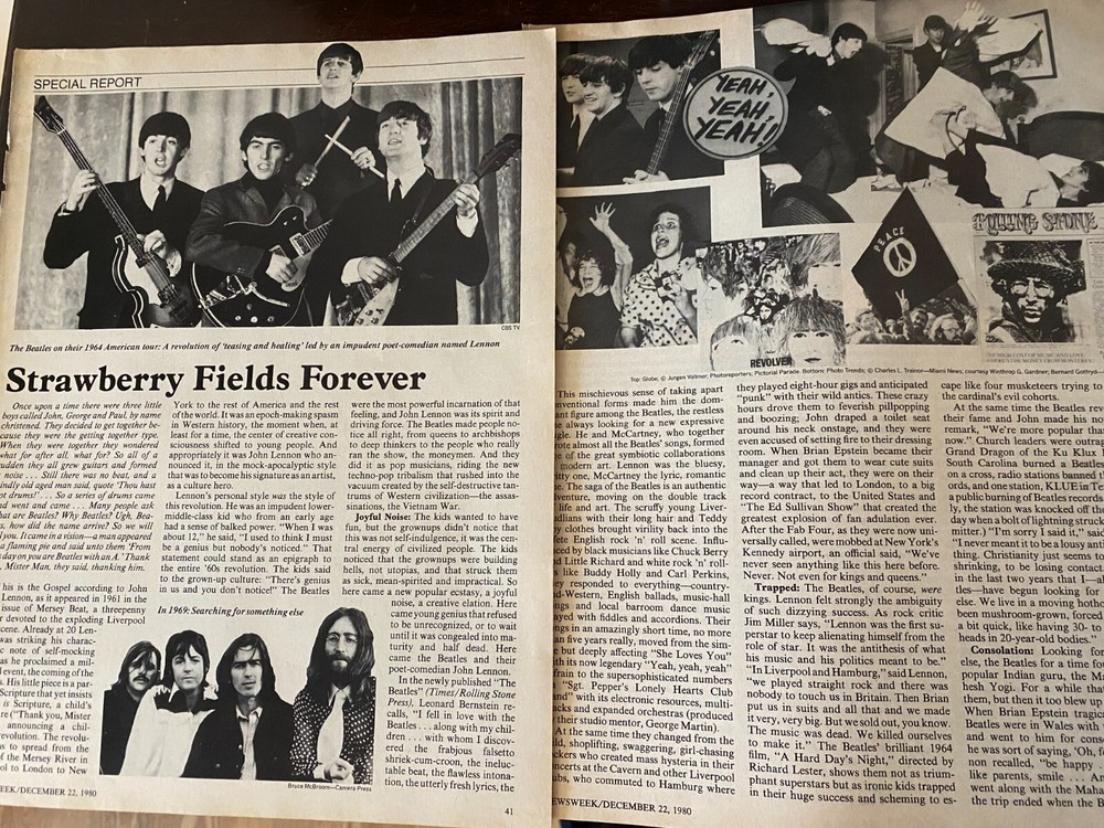The Beatles,  Three Page Vintage Clipping